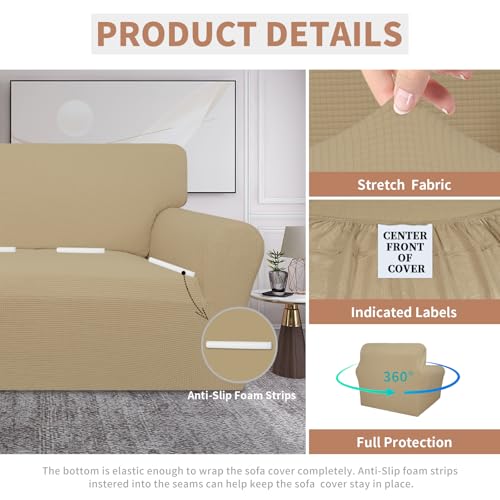 100% Waterproof Couch Cover (Sand / Oversized Sofa)