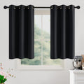 100% Black Out Curtains 45 Inches Long 2 Panels for Living Room (Black / 40"W x 45"L (Pack of 2))