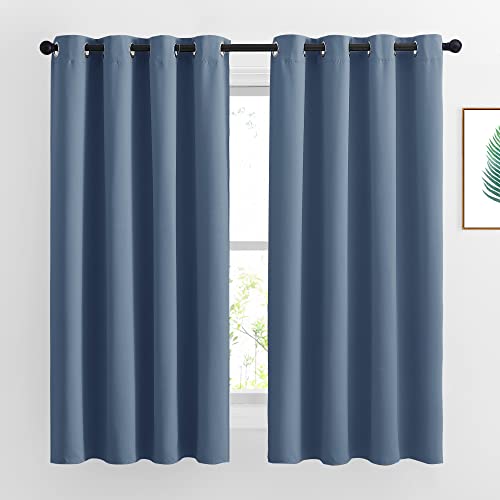 Bedroom Stone Blue Room Darkening Curtains (Stone Blue / 52"W x 63"L (Pack of 2))