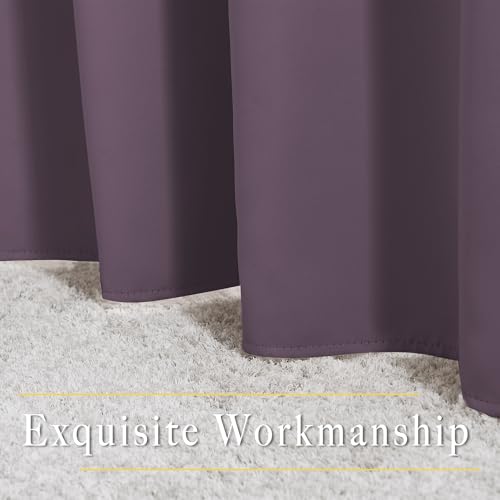 Plum Curtains and Drapes for Living Room (Plum / 52"W x 95"L (Pack of 2))