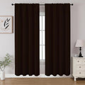 Blackout Curtains 72 inch Length 2 Panels Set (Chocolate / 52"W x 72"L (Pack of 2))