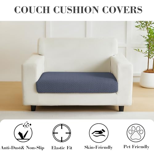 Sofa Covers Couch Covers for Sofa Pet Friendly Couch Cushion Covers Universal Sofa Covers Washable Stretch Slipcovers for Sectional Sofa (Texture Metal Gray / Extra Large Single Seat Cover)