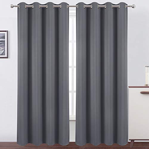 Blackout Curtains 66 x 95 inch (Grey / 66"W x 95"L (Pack of 2))