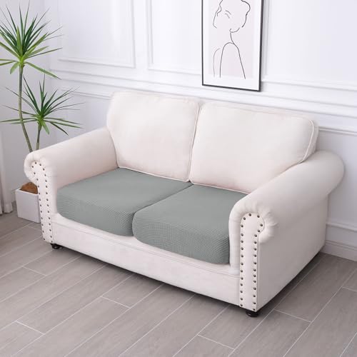 Waterproof Couch Cushion Covers for Pets (Light Grey / 2PCS)