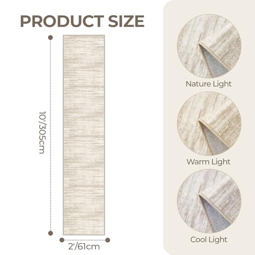 2x10 Runner Rug Non Slip (Brown/Beige / 2' x 10' (Runner))