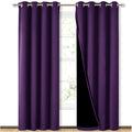 Royal Purple Blackout Curtains for Living Room 52" x 84" 2 Panels (Royal Purple / 52"W x 84"L (Pack of 2))