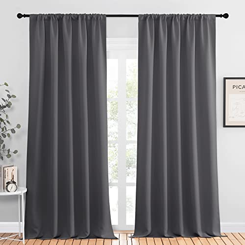 Blackout Curtain Panels for Window (Grey / 52"W x 95"L (Pack of 2))
