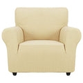 Super Stretch Chair Slipcover Universal Sofa Chair Covers for Living Room Dogs Pet Furniture Protector Spandex Armchair Slipcovers with Anti Slip Foam Sticks (Beige / Small (30"-47"))