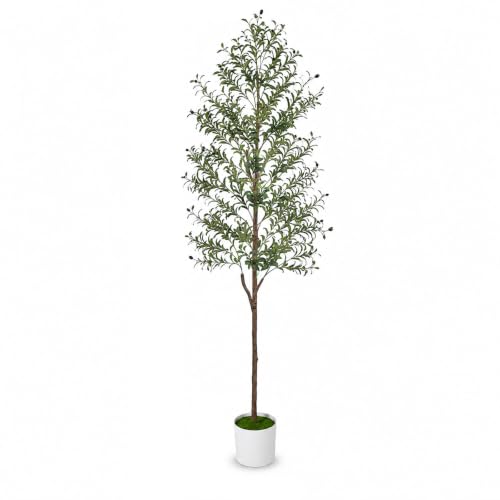 Olive Tree Olive Trees Artificial Indoor 7FT Faux Olive Tree with Pot (7ft)