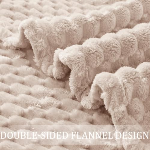3D Fleece California King Blanket for Bed (Camel / Cal King ( 120x120 IN ))