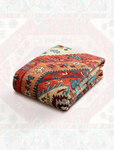 2'6"x8' Washable Non Slip Boho Runner Rug for Hallway (Orange/Multi / 2'6" x 8' (Runner))