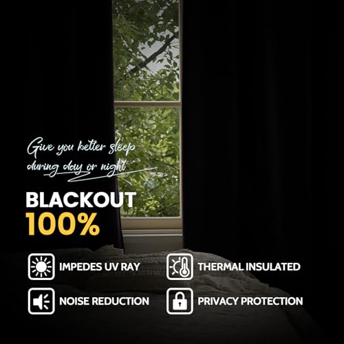 Lilac 100% Blackout Curtains 96 Inches Long for Bedroom 50" Wide (50"W x 96"L (Pack of 2) / Lilac With White Backing)