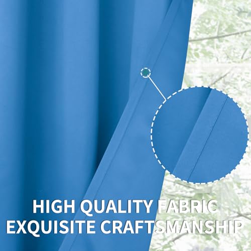Classic Blue Blackout Curtains for Bedroom 72 Inch Long (Classic Blue / 52"W x 72"L (Pack of 2))