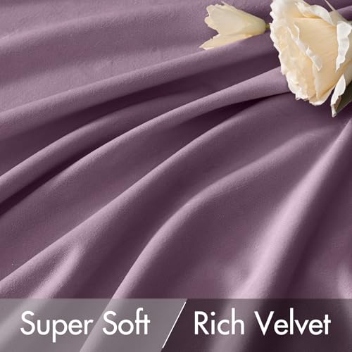 Lavender Velvet Curtains 52x96 inches Luxury Blackout Curtains (Lavender / 52"W x 96"L (Pack of 2))