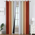 Burnt Orange and Greyish White Ombre Blackout Curtains 52Wx108L Inch Long (Burnt Orange and Greyish White / 52"W x 108"L (Pack of 2))