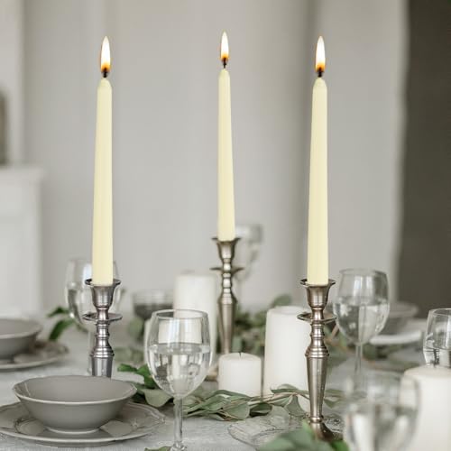 0.87×10 Inch Ivory Taper Candles (Ivory)