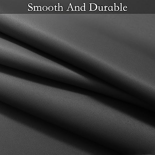 Ombre Black to Grey White Curtains for Living Room 62Wx63L (62"W x 63"L (Pack of 2) / Black)