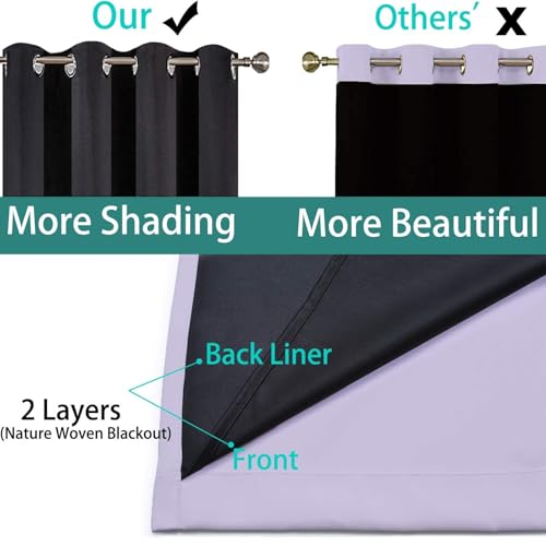 Lilac Blackout Curtains 84 Inches Long for Bedroom 52" Wide 1 Panel (52"W x 84"L (Pack of 1) / Lilac)