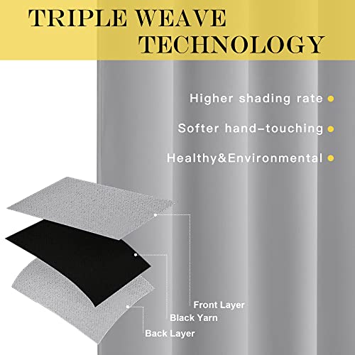 Blackout Curtain & Drape 84 inch Length (Silver Grey / 52"W x 84"L (Pack of 1))