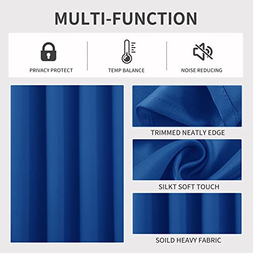 Blackout Curtains 95 Inches Long 1 Panel (Royal Blue / 70"W x 95"L (Pack of 1))