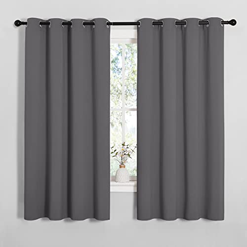 Blackout Curtain Panels for Bedroom (Grey / 52"W x 60"L (Pack of 2))