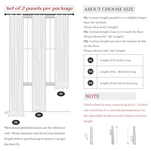 Pinch Pleat Cream Beige 72 Inch Curtains for Bedroom (Birch / 40"W x 72"L( Pack of 2))