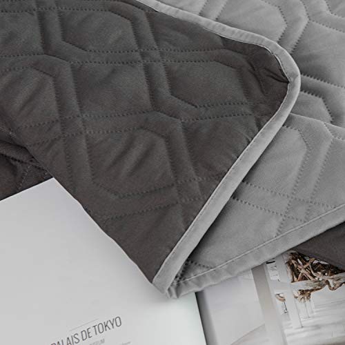 Waterproof Dog Bed Cover Pet Blanket for Furniture Bed Couch Sofa Reversible (40x50 Inch (Pack of 1) / Grey+dark Grey)