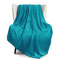 Soft Fleece Throw Blanket for Couch (Teal / Throw (50" x 60"))