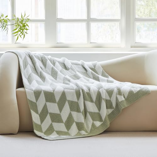 Chevron Throw Blanket for Couch (Chevron Green / Throw (50"x60"))