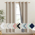 Oatmeal Vintage Open Linen Weave Flax Thermal Curtains (42"W x 72"L (Pack of 2) / Oatmeal)