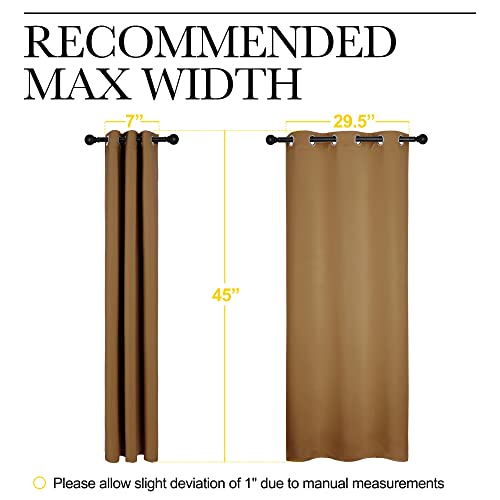 Sleek Blackout Curtains (Gold Brown / 34"W x 45"L (Pack of 2))