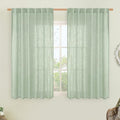 Fresh Green Linen Curtains 54 Inch Length for Bedroom (Fresh Green / 52"W x 54"L (Pack of 2))