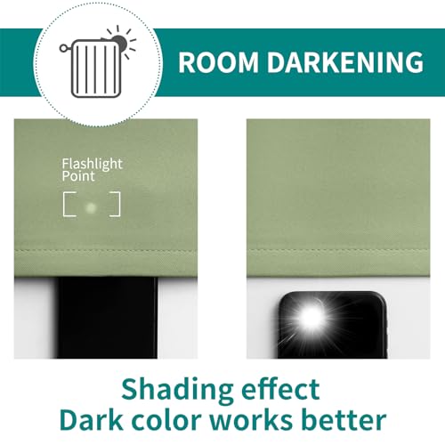 Grass Green Blackout Curtains for Living Room 84 Inch (Grass Green / 70"W x 84"L (Pack of 2))