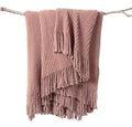 Pink Throw Blanket for Couch (E-pink / 50*60'')
