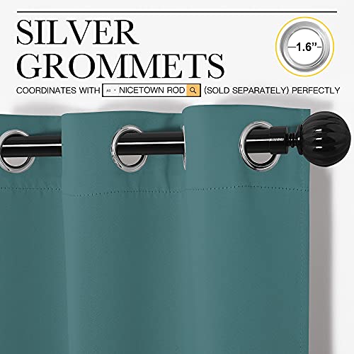Thermal Insulated Curtains (Sea Teal / 42"W x 84"L (Pack of 2))