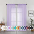 Lavender Sheer Curtains 72 Inches Long Set of 2 (Lavender / 42"W x 72"L (Pack of 2))