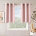 Blush Pink Room Darkening Curtains 36 Inches Long 2 Panels for Girls Room (Blush Pink / 40"W x 36"L (Pack of 2))