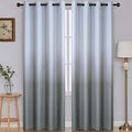 Ombre Gradient Grey White to Gray Curtains for Bedroom (52"W x 84"L (Pack of 2) / Grey and White)