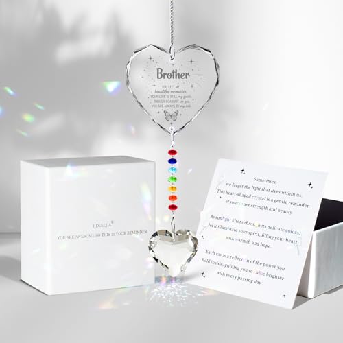 Memorial Gifts for Loss of Brother Crystal Suncatcher (BROTHER)