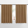 Blackout Curtains for Bedroom (Gold Brown / 62"W x 63"L (Pack of 2))