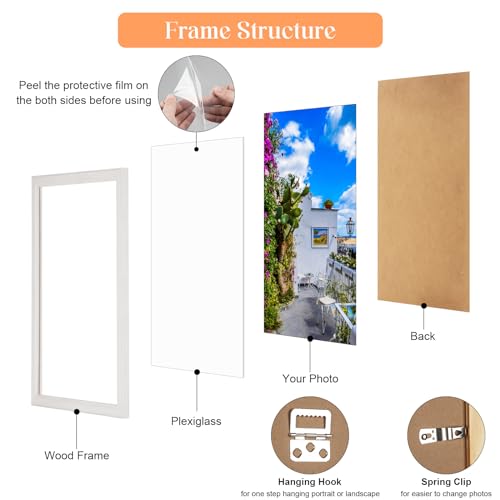 6x7 Wood Frame White (White / 6x7)
