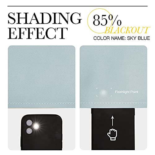 Modern Blackout Curtains Noise Reducing (Sky Blue / 42"W x 54"L (Pack of 2))