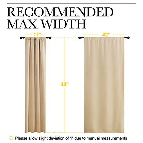 Biscotti Beige Blackout Curtains for Window 42" w x 48" L 2 Panels (Biscotti Beige / 42"W x 48"L (Pack of 2))