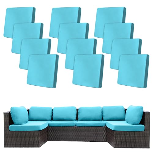 12 Pcs Outdoor Cushion Covers (Sky Blue / 12PCS)