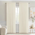Birch Back Tab Blackout Curtains 52x90 Inch Long 2 Panels Set (Birch / 52"W x 90"L (Pack of 2))
