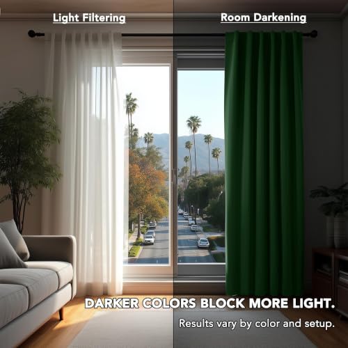 Blackout Curtains for Bedroom (Dark Forest / 42"W x 54"L (Pack of 2))