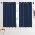 Blackout Kitchen Curtains 54 inches Long (Navy / 66"W x 54"L (Pack of 1))