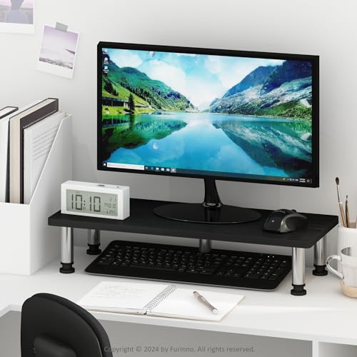 TURN-N-TUBE Toolless 23.6" Wide Monitor Stand Riser, Americano (Americano / 23.6 x 9.3 in. Rectangle)