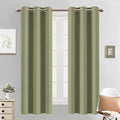 Blackout Curtains 38x63 inch Sage Green Thermal Drapes (Sage Green / 38"W x 63"L (Pack of 2))