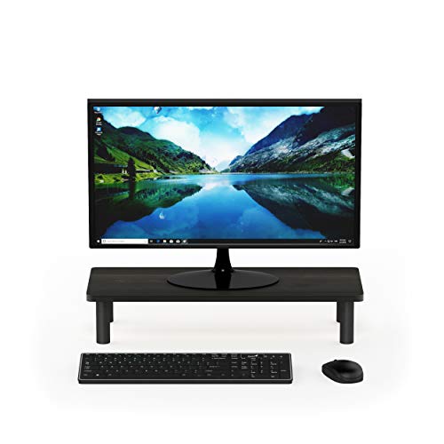 Turn-N-Tube Monitor Stand Riser, 23.6"W Rectangle Monitor Riser, Laptop Stand for Desk, Office Desk Accessories, Desk Organizers and Accessories, Toolless Assembly, Espresso (Espresso/Black / Rectangle (New))